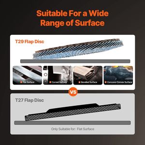 DB Wholesale 4-1/2 \ "X 7/8 \" Discos de solapa 60 Discos de lijado de grano Paquete de 10 para amoladora angular - Product Image 4