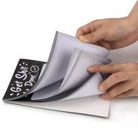 Venta al por mayor tamaño personalizado apariencia negra cuaderno para hacer lista Bloc de notas regalo promocional lista de compras Bloc de notas