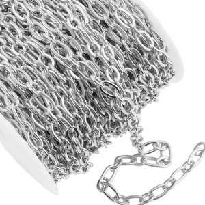 Stainless Steel Gold Plated Chain 18k Flattened O Shape For <b>Bags</b> Sweaters DIY Jewelry <b>Accessories</b> European American Style - Product Image 5