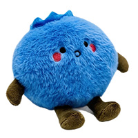 Gantungan Kunci Boneka Plush Saus Blueberry Baru, Boneka Kartun Lucu, Hadiah Imut dan Menyenangkan untuk Gadis