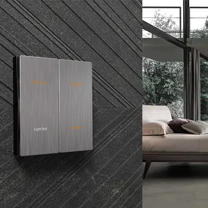 Pulsador de energía eléctrica, interruptor de pared de presión bidireccional de cuatro entradas, nuevo diseño