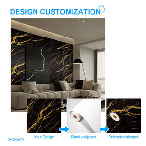 Carta da Parati 3D Autoadesiva per <span class=keywords><strong>Casa</strong></span> - Stile Marmo Impermeabile Perfetto per Carta da Parati per Camera da Letto e Soggiorno - Product Image 3