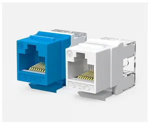 ZHEFAN Module Rj45 Cat6 Utp Female Keystone Jack For Patch Panel Cat6a Type Network Socket Keystone Jack