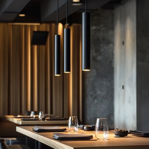 Lampadario a Sospensione Cinese Moderno Antiriflesso ad Alta Luminosità 8W 12W 20W 30W per Sala da Pranzo 2025 Minimalista in Alluminio Nero Bianco - Product Image 1