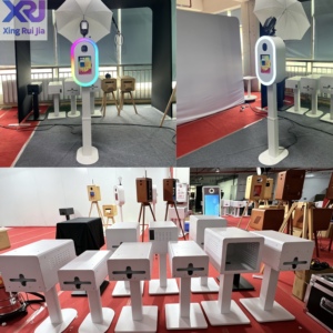 Xingruijia Hochzeits- und Geburtstags-Fotobox für Smartphones, <span class=keywords><strong>iPad</strong></span>/DSLR-Kameras, Selbstbedienungsdruck, Fernbedienung, stabiles Metallgestell - Product Image 5