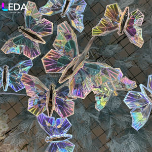 LEDA 3D Crystal Look Butterfly Prop Colorful Iridescent Light Decor for Wedding Events Decoration - Product Image 5