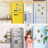 Cadre photo rectangulaire en acrylique, bords lisses, cadre photo en acrylique durable, emballage multi-pièces robuste, aimants pour réfrigérateur