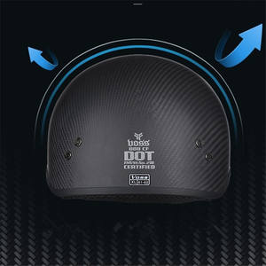 Casque demi-coque rétro en fibre de carbone certifié DOT, nouveau casque de moto pour le cyclisme en plein air - Product Image 6