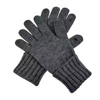 Gants tricotés unisexes chauds et résistants au froid en coton/élasthanne jacquard à doigts entiers - Respirants avec revers côtelé pour sports d'hiver en extérieur et usage quotidien