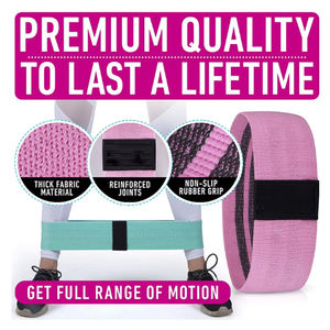 Woqiヨガベルトストレングスラバーエラスティックバンドスポーツレッグミニループヒップレジスタンスブーティーバンド - Product Image 4