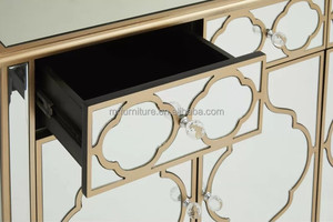 Meubles de <span class=keywords><strong>salon</strong></span> en forme de miroir Antique, 4 portes, 4 tiroirs, caisses de couleur <span class=keywords><strong>Champagne</strong></span> pour la salle à manger - Product Image 4