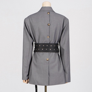 <span class=keywords><strong>Blazer</strong></span> da <span class=keywords><strong>Donna</strong></span> Stile High Street <span class=keywords><strong>con</strong></span> Design Personalizzato, Giunzione e Allacciatura in Vita per un Effetto Snellente - Product Image 6