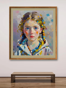 Peinture de portrait originale peinte à la main sur toile, possibilité de réaliser sur base d'un modèle de <span class=keywords><strong>photo</strong></span> - Product Image 6