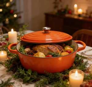 Casserole en fonte classique Zunck 22 cm - Batterie de cuisine émaillée - Marmite en métal - Pour la cuisson - Ustensiles de cuisine - Product Image 5