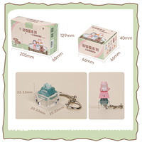 Akko Zoom Artisan Keycap Set 9 Animaux R4 Keycaps Cute