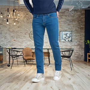 Brand New Slim Fit Men's <strong>Jeans</strong> Red Tornado Stacked <strong>Skinny</strong> Celana Pendek with <strong>Drip</strong> Courts Straight Style for Autumn - Product Image 2