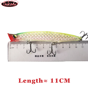 TAKEDO-Leurre de pêche 3D coloré, appât de 11cm, 13g, avec 8 # hameçon, tête de serpent, HG19 - Product Image 4