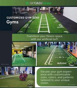 <span class=keywords><strong>Gazon</strong></span> artificiel noir personnalisé pour salle de sport, marquage de terrains, sol sportif intérieur, tapis de sol pour gym - Product Image 2