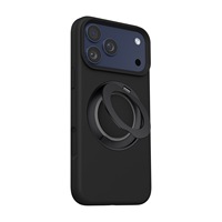 Nouvelle Coque de Téléphone de Luxe 2025 en Silicone Liquide Magnétique Rotative à 360° avec Support Intégré et Compatibilité Charge Sans Fil, Support Engrenage