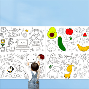 Bambini che disegnano rotolo <span class=keywords><strong>di</strong></span> carta da colorare rotolo <span class=keywords><strong>di</strong></span> carta <span class=keywords><strong>per</strong></span> bambini regalo da colorare carta disegno lungo rotolo <span class=keywords><strong>per</strong></span> <span class=keywords><strong>feste</strong></span> - Product Image 2