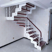Escalier intérieur personnalisé moderne en spirale, tube rond, pour villa