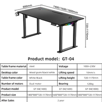 Table de bureau réglable électrique à double moteur, économique, pour position assise ou debout, vente en gros OEM ODM