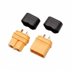 Connecteurs XT60H XT60 avec capuchon anti-poussière, connecteurs mâles et femelles, fiches d'alimentation, gaine noire <span class=keywords><strong>pour</strong></span> batterie Lipo, avions et voitures RC - Product Image 1