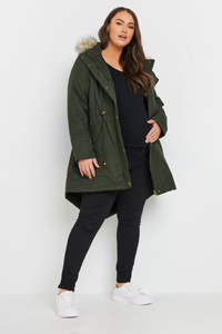Parka de maternité Bump IT up en vert kaki avec garniture en fourrure, <span class=keywords><strong>manteau</strong></span> de maternité pour femmes, veste d'hiver luxueuse pour l'<span class=keywords><strong>allaitement</strong></span> - Product Image 2