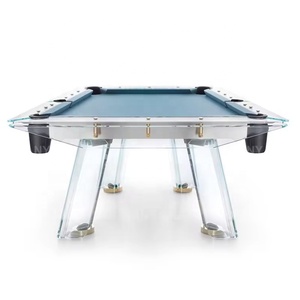 Table de <span class=keywords><strong>billard</strong></span> et de tennis de table en verre trempé de 12 mm d'épaisseur, personnalisée en usine, 7 pieds, pour usage domestique, populaire - Product Image 1