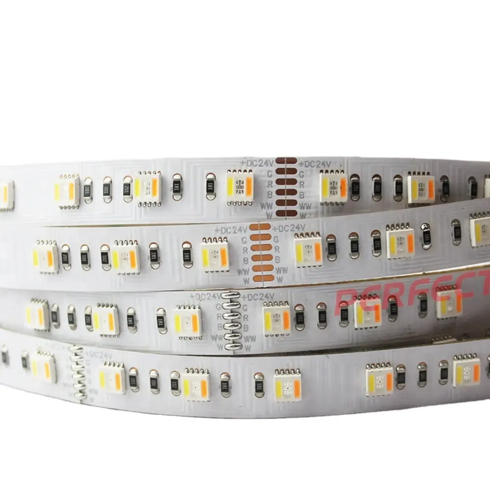 Christmas Decorative Lighting OEM ODM Factory wrgbw 84Leds/m 5 in1 WiFi Controlled 5050 rgbcct led strip