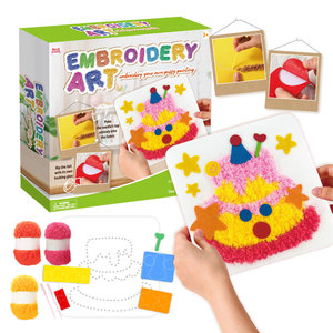 <b>Animal</b> <b>Felt</b> Embroidery Stitching Sewing Craft Kit DIY Cake Set with Sewing Crafts Stickers for Kids Hand Activities & Projects - Product Image 1