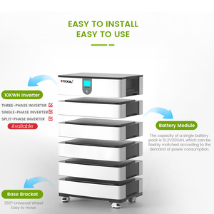LiFePO4 리튬 이온 배터리 10Kwh 20Kwh 하이브리드 인버터 태양광 발전소 모듈형 스택형 배터리 - Product Image 5