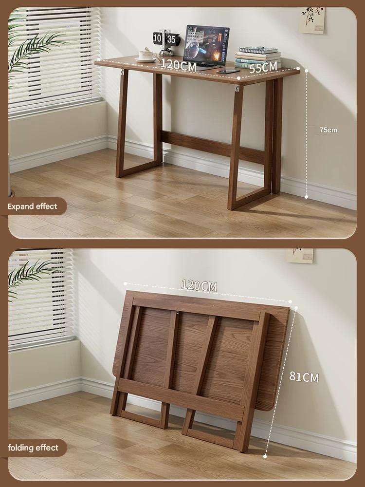 Table pliante 120cm-couleur noyer