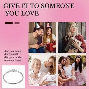 Nuevo en Original 925 pulsera <span class=keywords><strong>de</strong></span> <span class=keywords><strong>cadena</strong></span> <span class=keywords><strong>de</strong></span> serpiente <span class=keywords><strong>de</strong></span> plata se adapta a 3mm Original Charm Bead para mujeres pulseras <span class=keywords><strong>de</strong></span> corazón regalos <span class=keywords><strong>de</strong></span> joyería caliente - Product Image 4