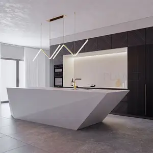 Sıcak satış komple mobilya mutfak dolapları 3D mutfak dolapları beyaz Skaker amerikan tarzı mutfak dolabı