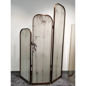 Divisor de sala de estar de estilo moderno, pantalla de vidrio templado impresa, corte láser, partición interior, Material de vidrio, divisores de habitación para Hotel - Product Image 5