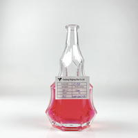 Transparent 500ml Style Unique Porte-Main Bouteille En Verre Bouteille De Vin De Spiritueux Personnalisée Forme Spéciale Avec Bouchon