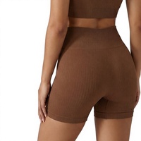 Shorts de sport sans couture taille mi-haute pour femme, design Peach-Butt, effet push-up, pour cyclisme et yoga