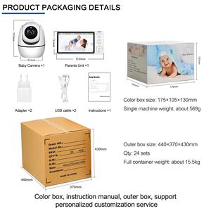 Bán Sỉ Không Dây 5 Inch Video Bé Màn Hình Hồng Ngoại Tầm Nhìn Ban Đêm Video Nanny Babyphone HD Bé Màn Hình Với Máy Ảnh Và Âm Thanh - Product Image 6