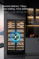 Enfriador de vino personalizado de gama alta exclusivo Control avanzado de temperatura y humedad Gabinete de vino de gran capacidad y entrega rápida