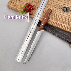Stainless Steel <strong>Ham</strong> Knife Sharp <strong>Cooking</strong> &amp; <strong>Bone</strong>-Cutting Knife with Wood Handle - Product Image 1