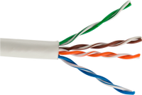UTP FTP SFTP 305m Cat 5E 4 pares de cobre PVC Cable de red ignífugo Cat5e PE Cable de comunicaciones con cubierta