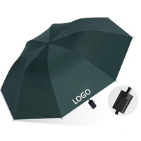 Parapluie à Logo Personnalisé Protection Anti-UV, Parapluie de Voyage Compact Coupe-Vent, Parapluie Publicitaire Pluie et Soleil avec Logo