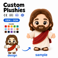 Peluches chrétiennes personnalisées, nouveau design, poupée en peluche de Jésus de dessin animé, peluches personnalisées, fabricant de jouets en peluche sur mesure