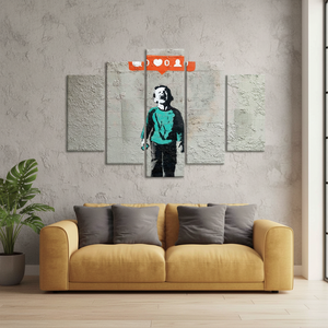 Lienzo de Banksy Nobody Like Me: Impresión de Arte Callejero de Graffiti, Juego de 5 Lienzos Variados - Product Image 3