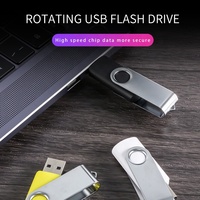 Clé USB Pivotante 128 Mo 256 Mo 512 Mo Clé USB Flash Logo Personnalisé Clé USB Mémoire Disque Rotatif Cadeau 1 Go-64 Go Clé USB
