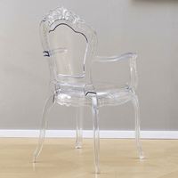 Chaise d'invité de haute qualité pour événements, démontable, en acrylique transparent, modèle Ghost