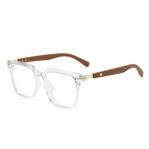 Montures <span class=keywords><strong>de</strong></span> lunettes tendance TR90 effet <span class=keywords><strong>bois</strong></span> pour hommes et femmes, anti-lumière bleue, pour myopie, lunettes carrées classiques - Product Image 6