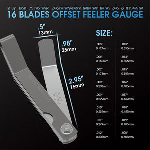 <span class=keywords><strong>2</strong></span>-teiliges Zoll-und metrisches Füllmesser-Set Gerade und versetzte Reparatur werkzeuge für die Messung von Ventil-und Zündkerzen lücken - Product Image 3