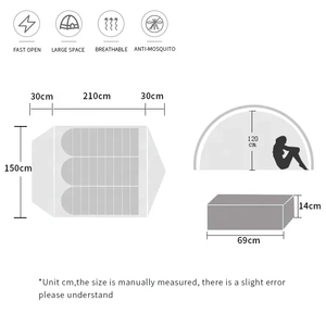 Outdoor Picnic Tent Outdoor Picnic Camping Tent Portable Collapsible Self - Bouncing Rain Proof <strong>Wilderness</strong> Camping Gear - Product Image 4